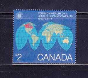 Canada 977 Set MNH Commonwealth Day. Map