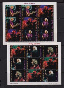 Montserrat - 1999 Jerry Garcia sheetlets, cat. $ 57.00