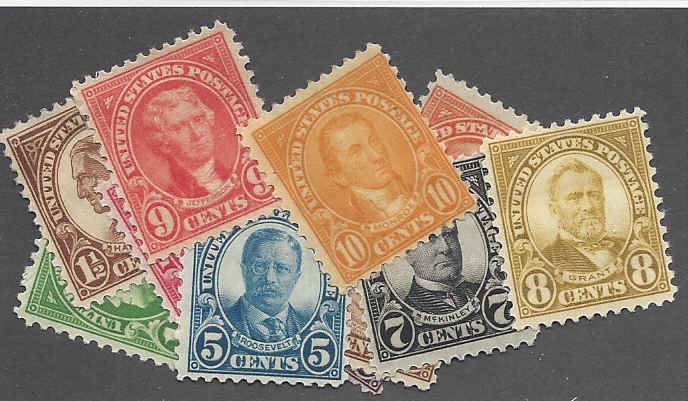 632-642 Mint,OG,HR... SCV $17.90... Complete set