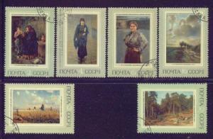 RUSSIA 3896-3901 USED CTO 1971 PAINTINGS