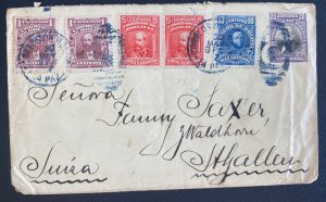 1907 La Paz Bolivia Postal Stationery Cover To St gallen Switzerland