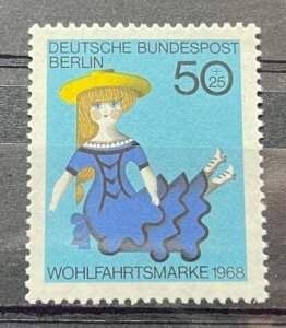 (3591) BERLIN 1968 : Sc# 9NB60 19TH CENTURY DOLL IN SITTING POSITION - MNH VF