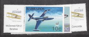 Barbados, 1051-56, Powered Flight Singles,**MNH**