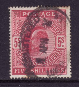 Great Britain-Sc #140-5sh car rose KEVII-used-1902-11-