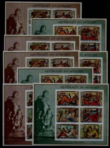 Burundi 8 diff. MNH s/s Michelangelo SCV108