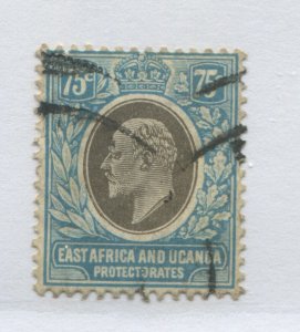 East Africa and Uganda KEVII 1908 75 cents used