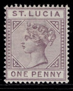 ST. LUCIA QV SG44, 1d dull mauve, M MINT.