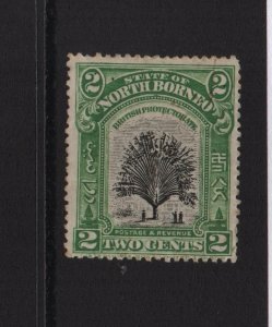 North Borneo 1909 SG160b 2 cent 15 perf mounted mint