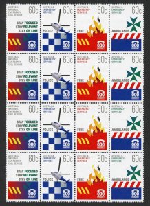 Australia SG3441a 2010 Emergency Services Set in Block of 16 U/M 