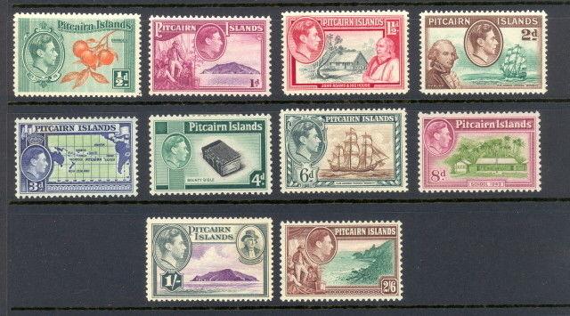 Pitcairn Islands 1 to 8 complete set - mh George VI