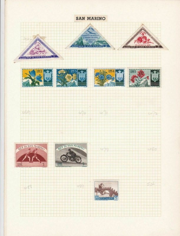 san marino stamps page ref 17050