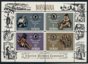 Botswana Scott #65a MNH S/S Charles Dickens Centenary CV$5+