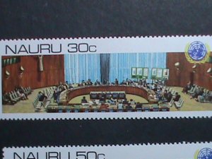 ​NAURU-1980-SC#222-3  20TH ANNIVERSARY UN DE-COLONIZATION DECLARATION -MNH -VF