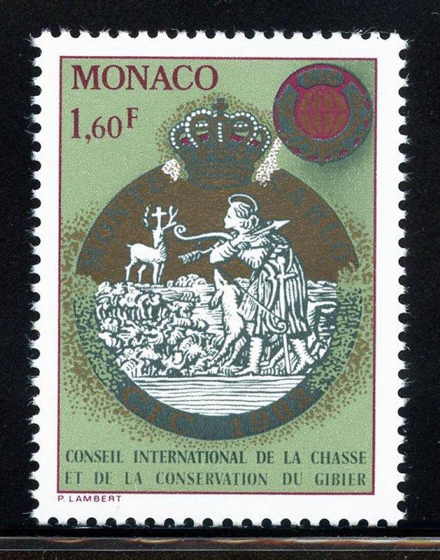 Monaco 1342 MNH, 29th. Meeting of Intl. Hunting Council Issue from 1982.