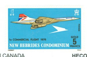 New Hebrides, British #204 Unused Single (Plane)