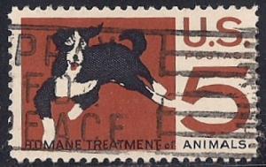 1307 5 cent Human Treatment of Animals VF used