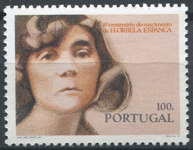 Portugal Sc#1986 MNH, 100e multi, Birth Centenary of Florbela Espanca (1994)