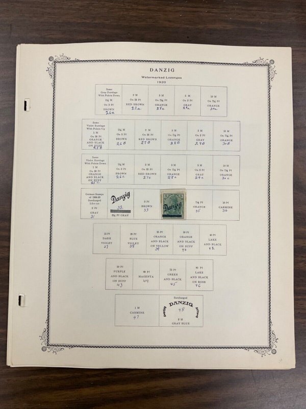 Danzig Stamp Collection 1920-1939 - MNH, MH & USED, on 23 Scott album pages