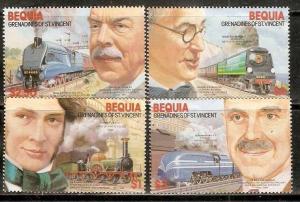 Gr. of St. Vincent - Bequia 1985 Railway Engineer Locomotive Train Transport ...