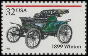 US 3022 Antique Automobiles 1899 Winton 32c single MNH 1995