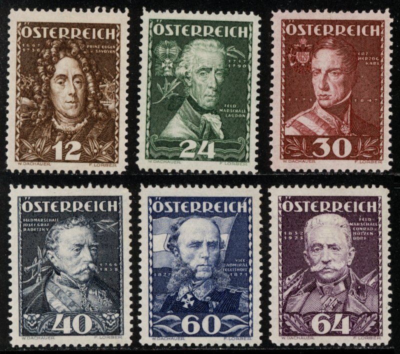 Austria 1935  Scott #B132-7 MNH