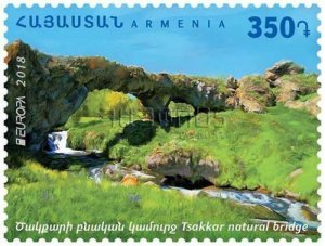 Armenia MNH** 2018 International. Europa Europe Bridges in village Tsakkar