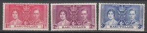 Basutoland - 1937 Coronation Sc# 15/17 - MLH (7732)