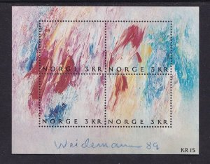 Norway #947  used  1989   Weidemann  sheet