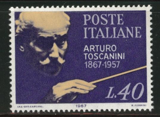 Italy Scott 948 1967 MNH** conductor Toscanini stamp