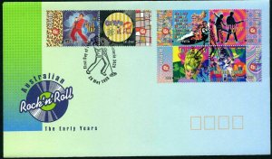 Australia 1662 al two FDC,MNH. Rock & Roll,1998.Earle Years.Eagle Rock.