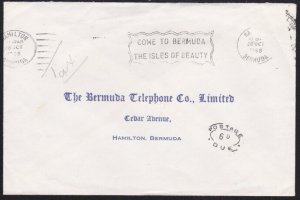 BERMUDA 1968 local Hamilton cover - POSTAGE/ 6D / DUE in oval..............B2885