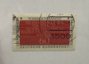 Germany 1981  Scott 1360 used - 60pf,  constitutional Freedom