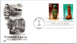 U.S. FIRST DAY COVER PUAS AMERICA EARLY TRIBES OF AMERICA PAIR ARTCRAFT 1989