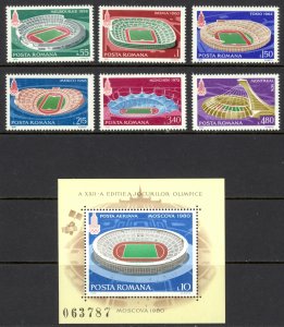 Romania Sc# 2862-2868 MNH 1979 Olympics