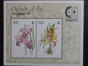 Fiji Stamp:1995 SC#740-Singapore Stamp Show-orchids flowers mnh: S/S   Rare