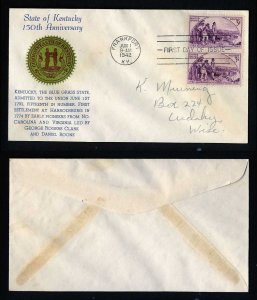 # 904 Pair First Day Cover addressed with Espenshade cachet dated 6-1-1942