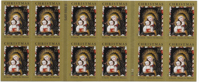 US #4100 Christmas. Mary and the Son of God - Jesus.  Complete Booklet.