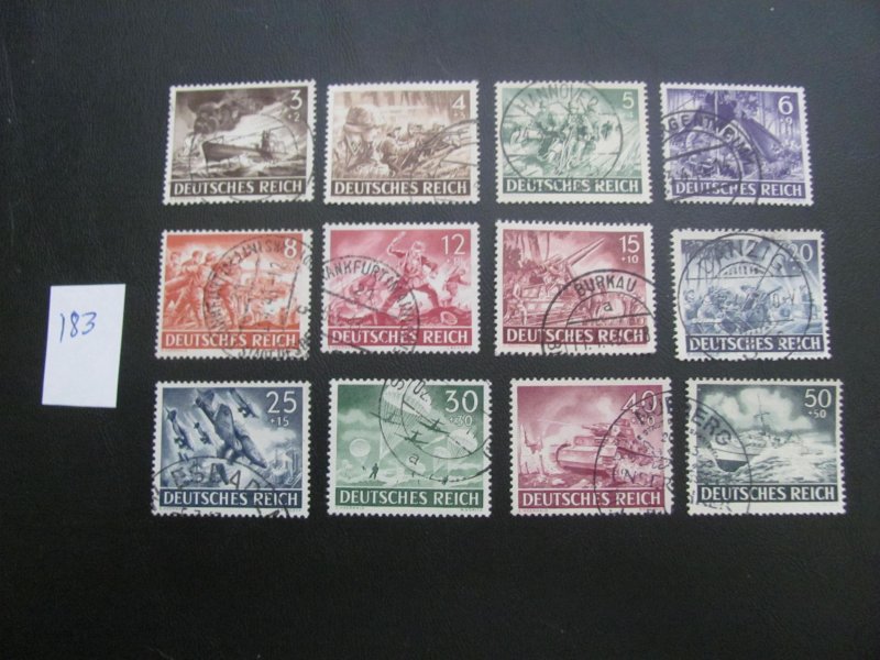 Germany 1943 USED SC B218-229 SET  VF/XF 22 euros (183)