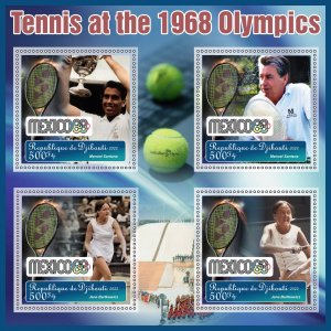 Stamps.Sports. Tennis  2022 year 1+1 sheets perforated Djibouti