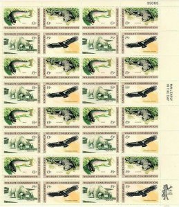 Wildlife Conservation Complete Sheet of Thirty Two 8 Cent Stamps Scott 1427-30