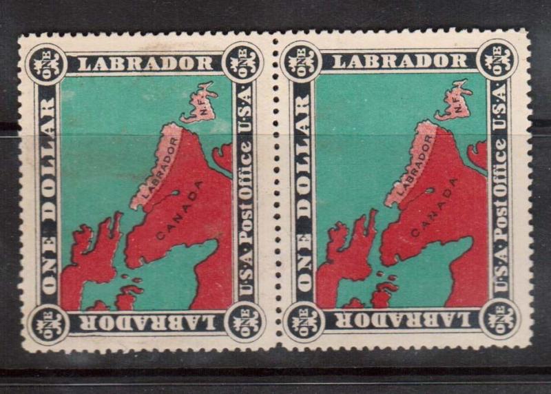 Newfoundland $1 Labrador Map Mint Pair