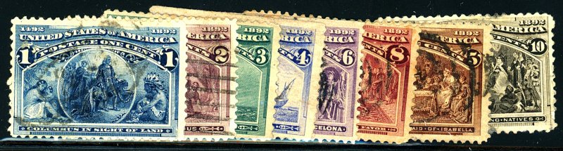 U.S. #230-238 USED SET