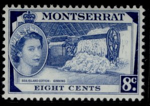 MONTSERRAT GVI SG143, 8c deep bright blue, VLH MINT.