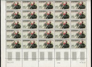 Laos 41 - 43 Elephant Full stamp Sheets With Margins 1958