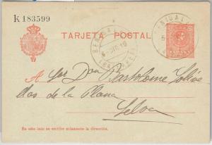 55961 - SPAIN - POSTAL HISTORY: POSTAL STATIONERY CARD  from BENISALEM  1919