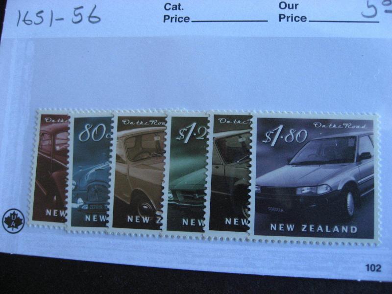 NEW ZEALAND Cars Automobiles set Sc 1651-56 MNH