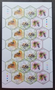 Malaysia Honey Bees 2019 Insect (setenant sheetlet) MNH *unissued *odd *unusual