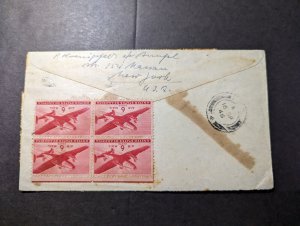 1946 USA Airmail Cover New York NY GPO to Holon Palestine