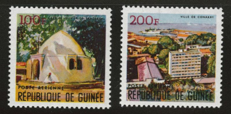 Guinea Scott C90-91 MH* airmail set 1967