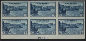 Scott 761 Crater Lake Plate 21320 Bottom MNH